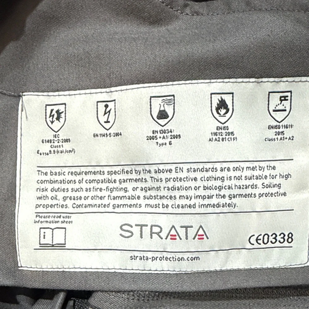 STRATA SFX241 Men 36x29 Gray Cat 2 Class 1 Inherent Protection MFR 1/2022 Pants‎